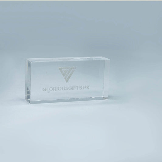 Custom Transparent Paperweight Engraved | GX008 - GloriousGifts.Pk | Pakistan's 1 Office & Home Decoration Brand