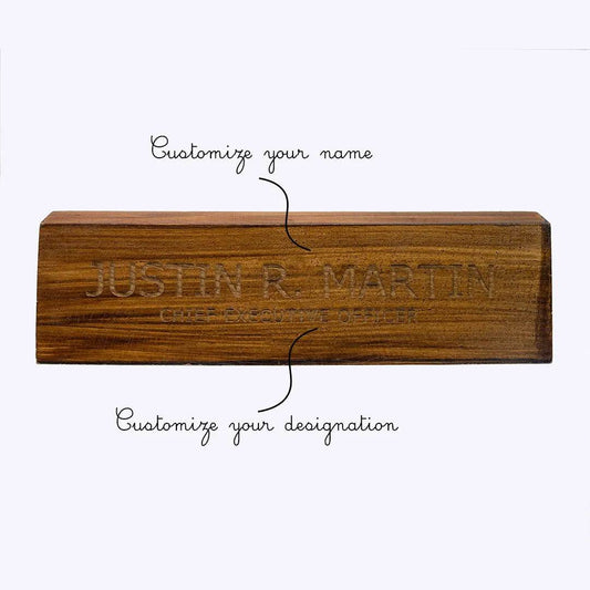 Wooden Desk Name Plate | GT009 - GloriousGifts.Pk | Pakistan's 1 Office & Home Decoration Brand