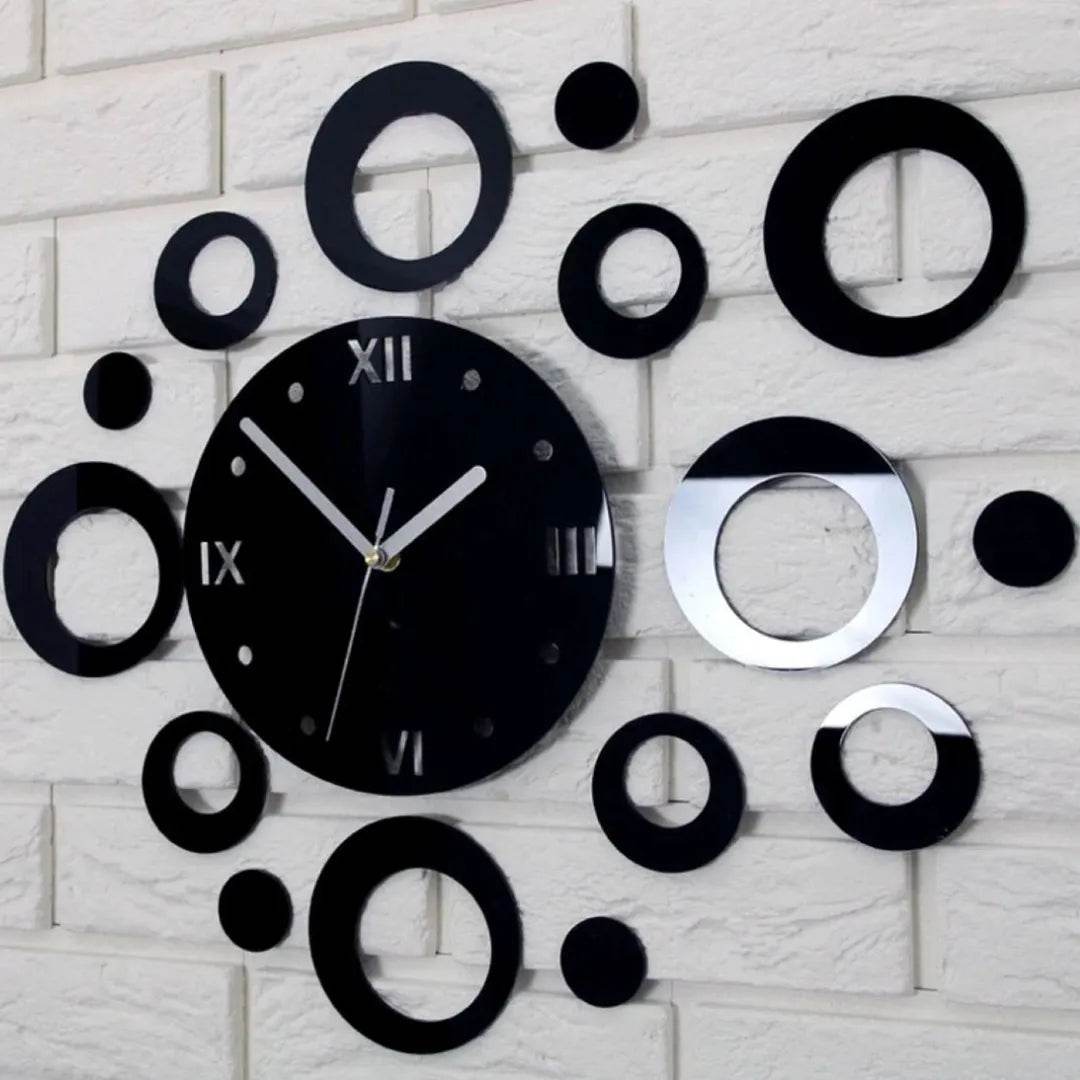 Modern Mirror Wall Clock Kids Room Gift | GC010 - GloriousGifts.Pk | Pakistan's 1 Office & Home Decoration Brand