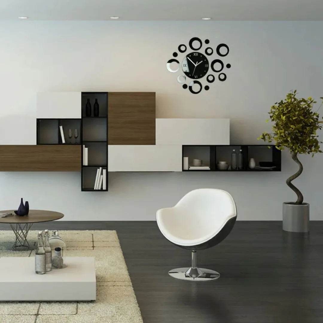 Modern Mirror Wall Clock Kids Room Gift | GC010 - GloriousGifts.Pk | Pakistan's 1 Office & Home Decoration Brand