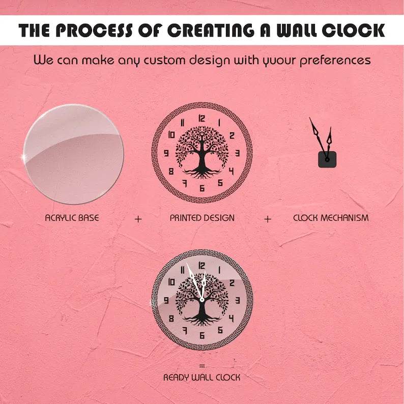 Tree Clock Blue Clock Neon Clock | GC003 - GloriousGifts.Pk | Pakistan's 1 Office & Home Decoration Brand