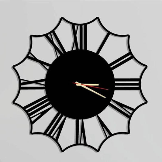 Black Oversized Silent Wooden Clock | GC013 - GloriousGifts.Pk | Pakistan's 1 Office & Home Decoration Brand