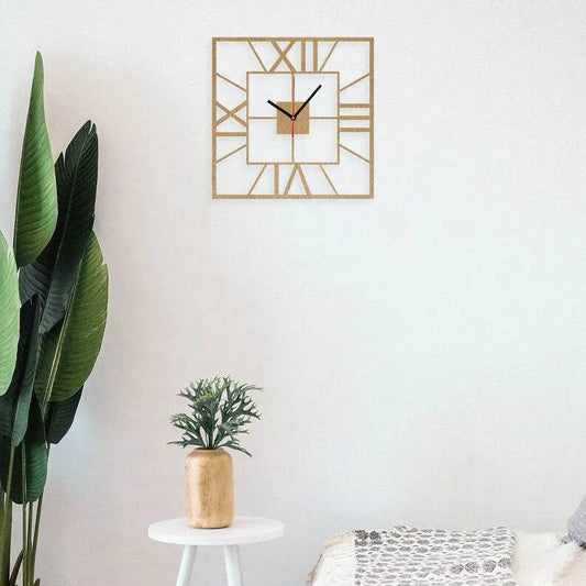 Roman Wooden Clock Minimalist Home Décor | GC014 - GloriousGifts.Pk | Pakistan's 1 Office & Home Decoration Brand