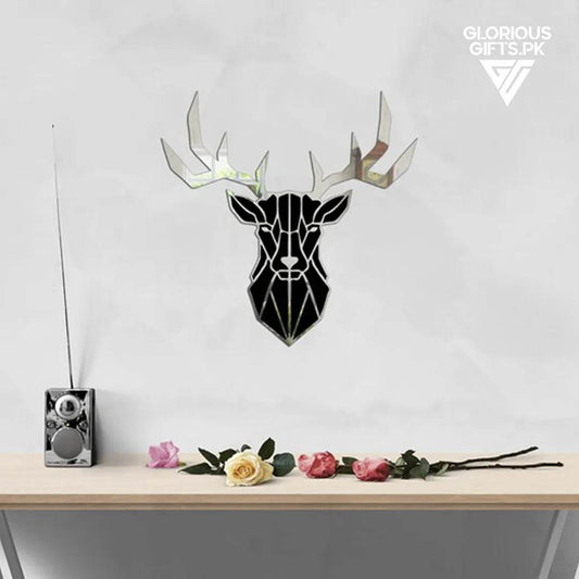 Deer Head Acrylic Mirror Wall Décor | GW010 - GloriousGifts.Pk | Pakistan's 1 Office & Home Decoration Brand