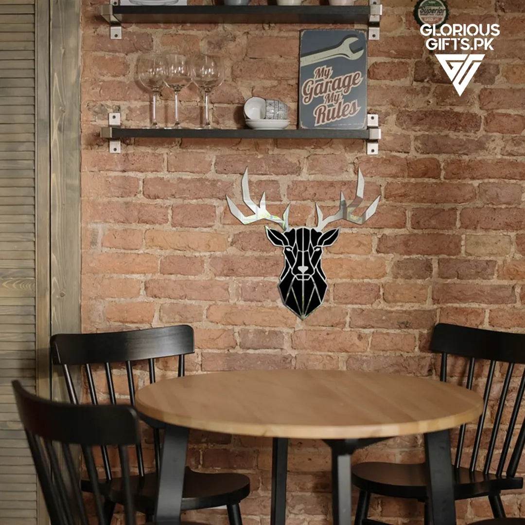 Deer Head Acrylic Mirror Wall Décor | GW010 - GloriousGifts.Pk | Pakistan's 1 Office & Home Decoration Brand