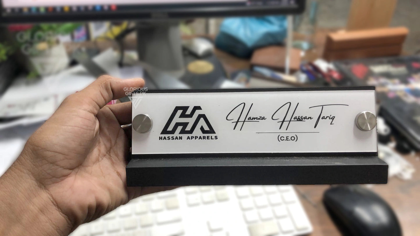 Table Name Plate with Card & Pen Holder | GT010