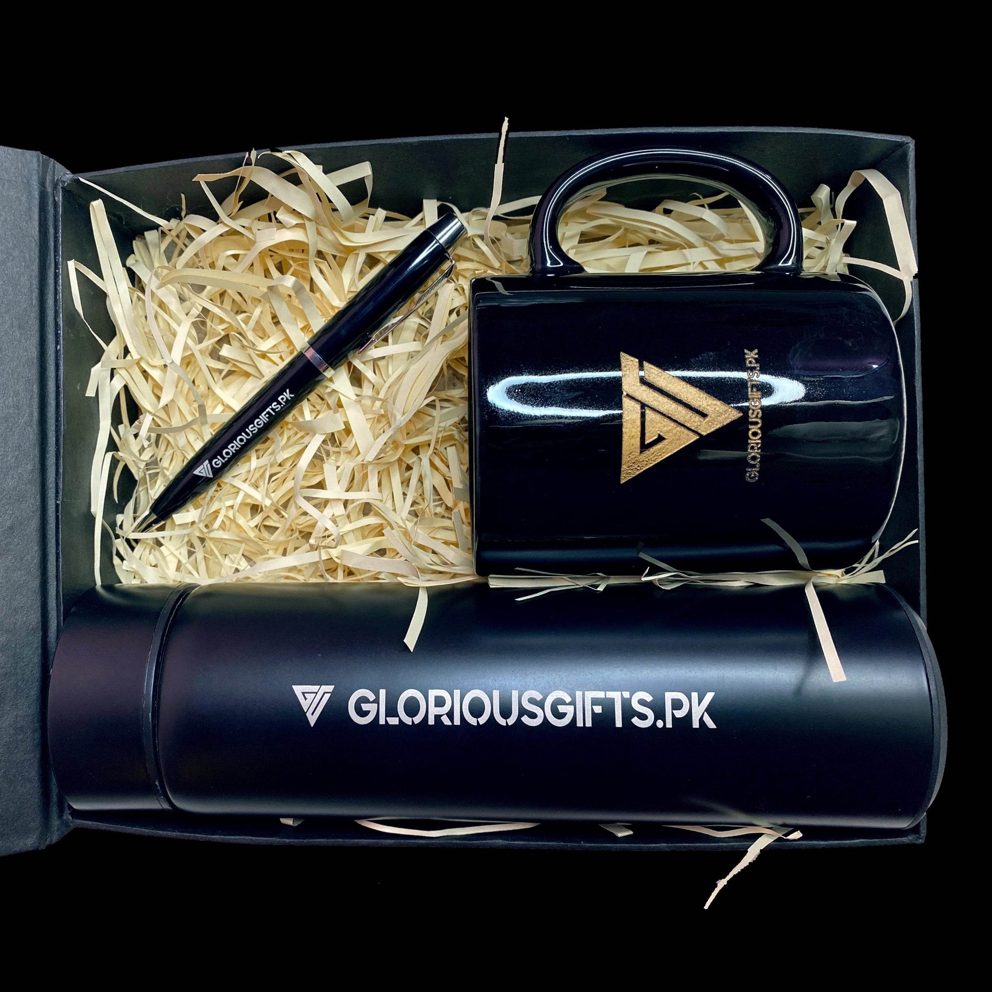 Personalized Engraved Bottle, Tea Mug, Ball Pen Git Set GD102 - GloriousGifts.Pk | Pakistan's 1 Office & Home Decoration Brand