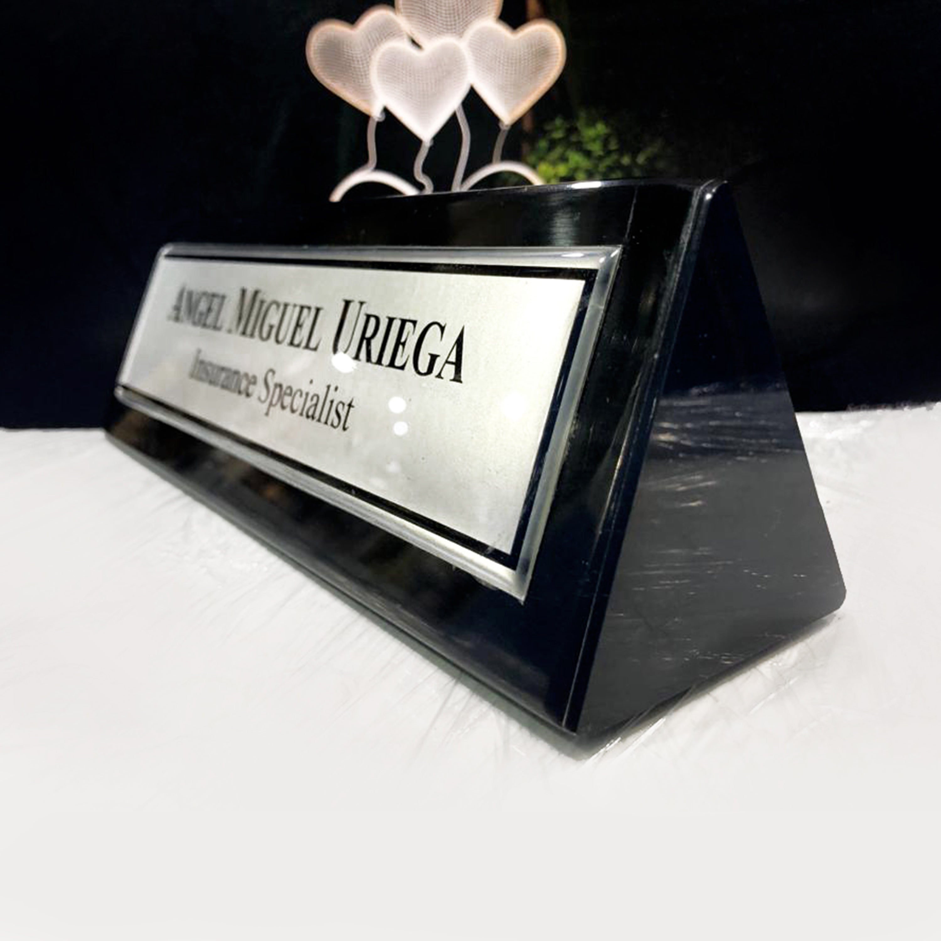 Solid Acrylic Triangle Desk Plate GT007 – GloriousGifts.Pk | Pakistan's ...