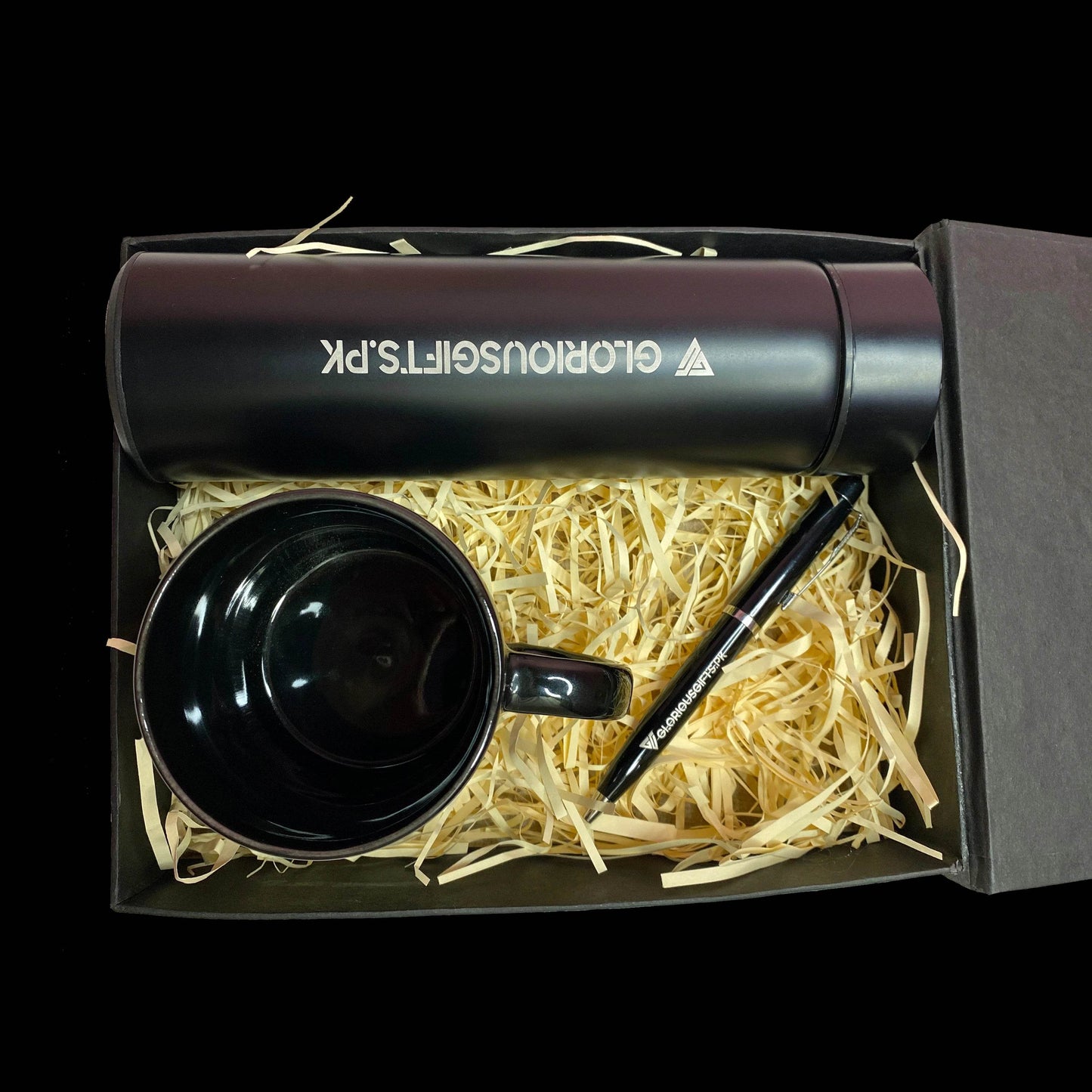Personalized Engraved Bottle, Tea Mug, Ball Pen Git Set GD102 - GloriousGifts.Pk | Pakistan's 1 Office & Home Decoration Brand