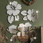 Rose Flower Leaves Silver Mirror Acrylic GW002 - GloriousGifts.Pk | Pakistan's 1 Office & Home Decoration Brand