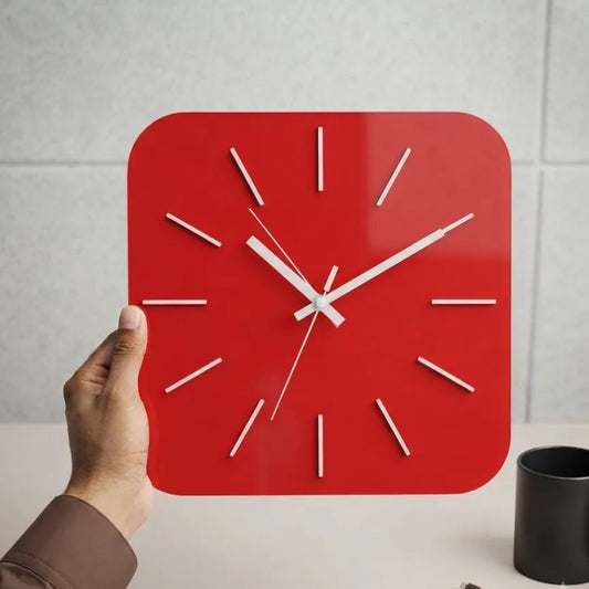Clock HIPNOTIC Large Red Silent Clock | GC002