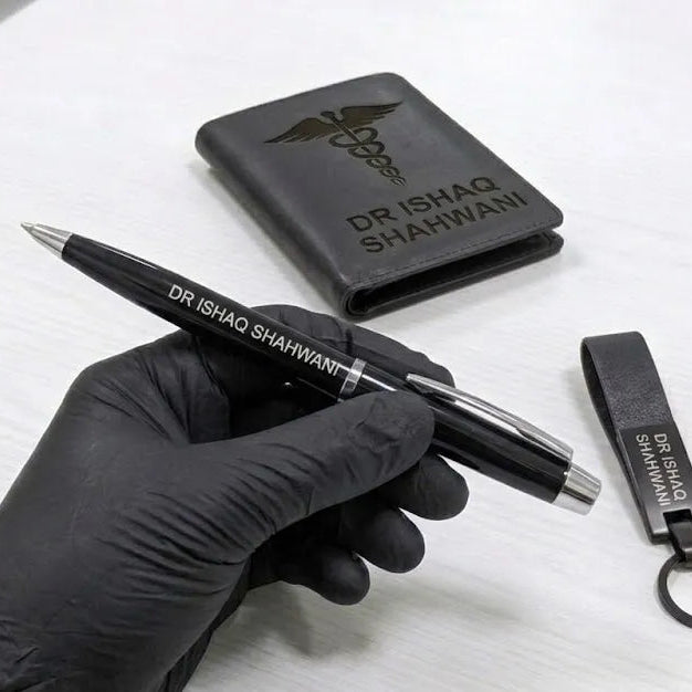 Personalized Leather Wallet & Keychain Set |GD104 - GloriousGifts.Pk | Pakistan's 1 Office & Home Decoration Brand