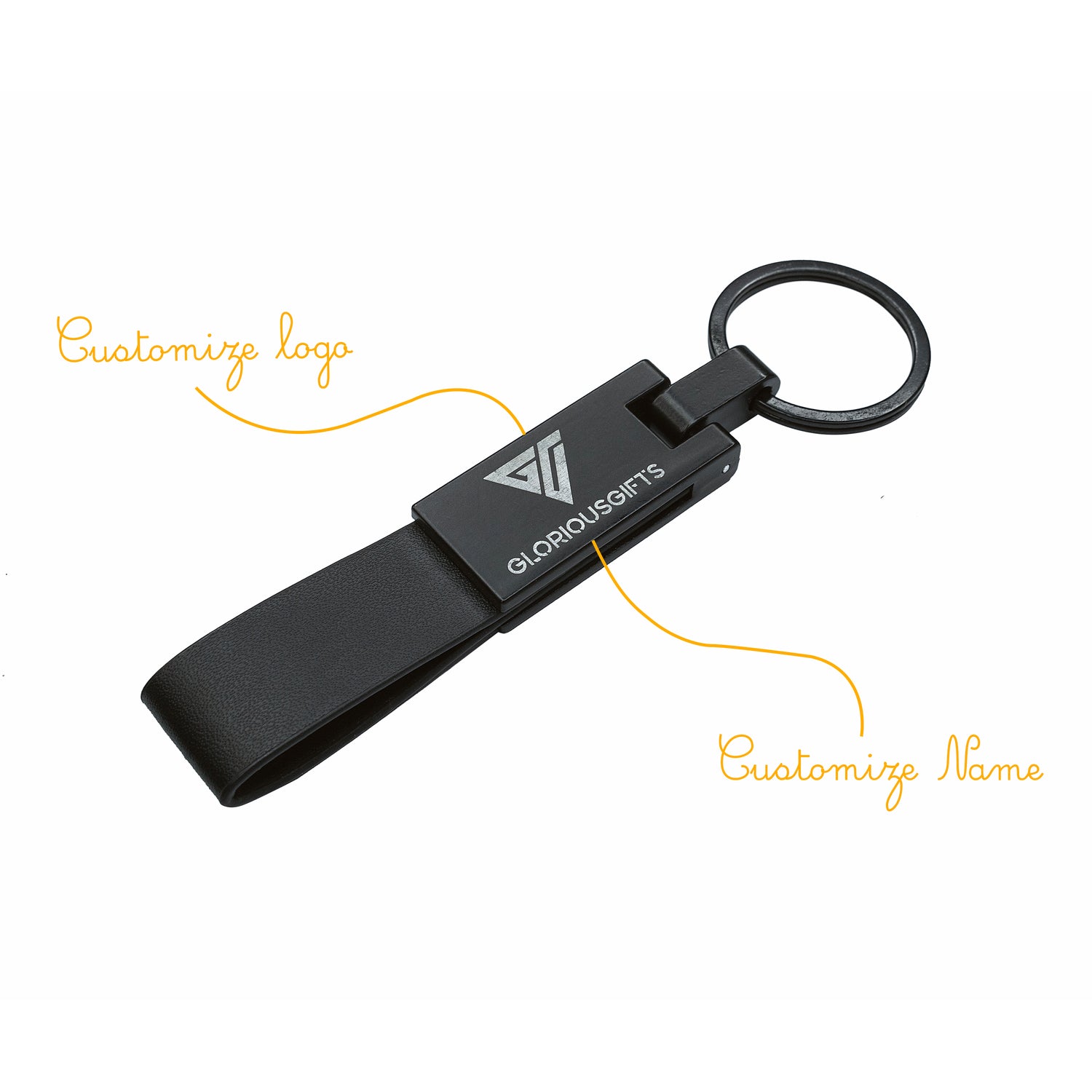 Personalized Leather & Metal Keyring Keychain, Custom Engraved GX006 - GloriousGifts.Pk | Pakistan's 1 Office & Home Decoration Brand