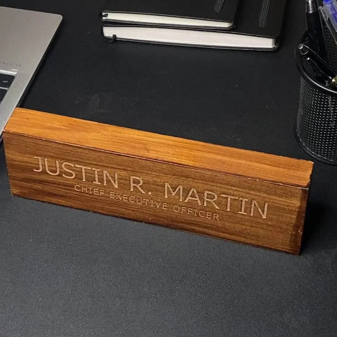 Wooden Desk Name Plate | GT009