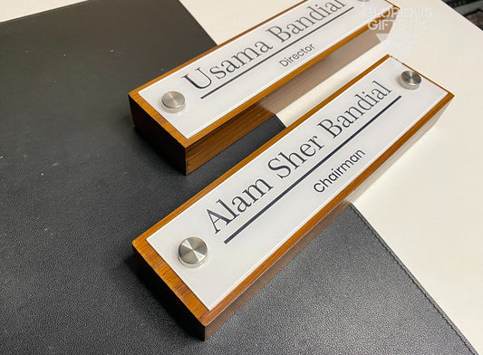 Chemical Wooden Door Name Plate | GD008