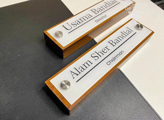 Chemical Wooden Door Name Plate | GD008