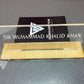 Custom Acrylic Desk Plate with Wood Base | GT003