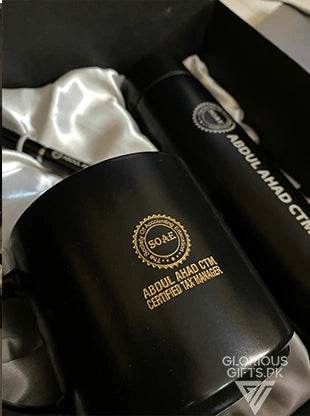 Personalized Engraved Bottle, Tea Mug, Ball Pen Git Set GD102 - GloriousGifts.Pk | Pakistan's 1 Office & Home Decoration Brand