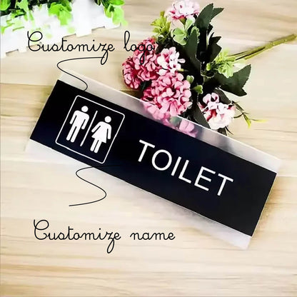 Acrylic Toilet Sign Rectangle | GD009 - GloriousGifts.Pk | Pakistan's 1 Office & Home Decoration Brand