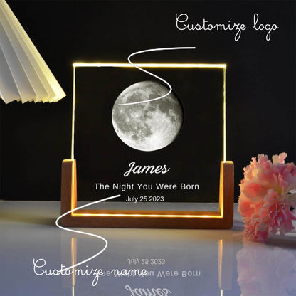 Custom Moon Phase Crystal Lamp Nightlight |GG002 - GloriousGifts.Pk | Pakistan's 1 Office & Home Decoration Brand