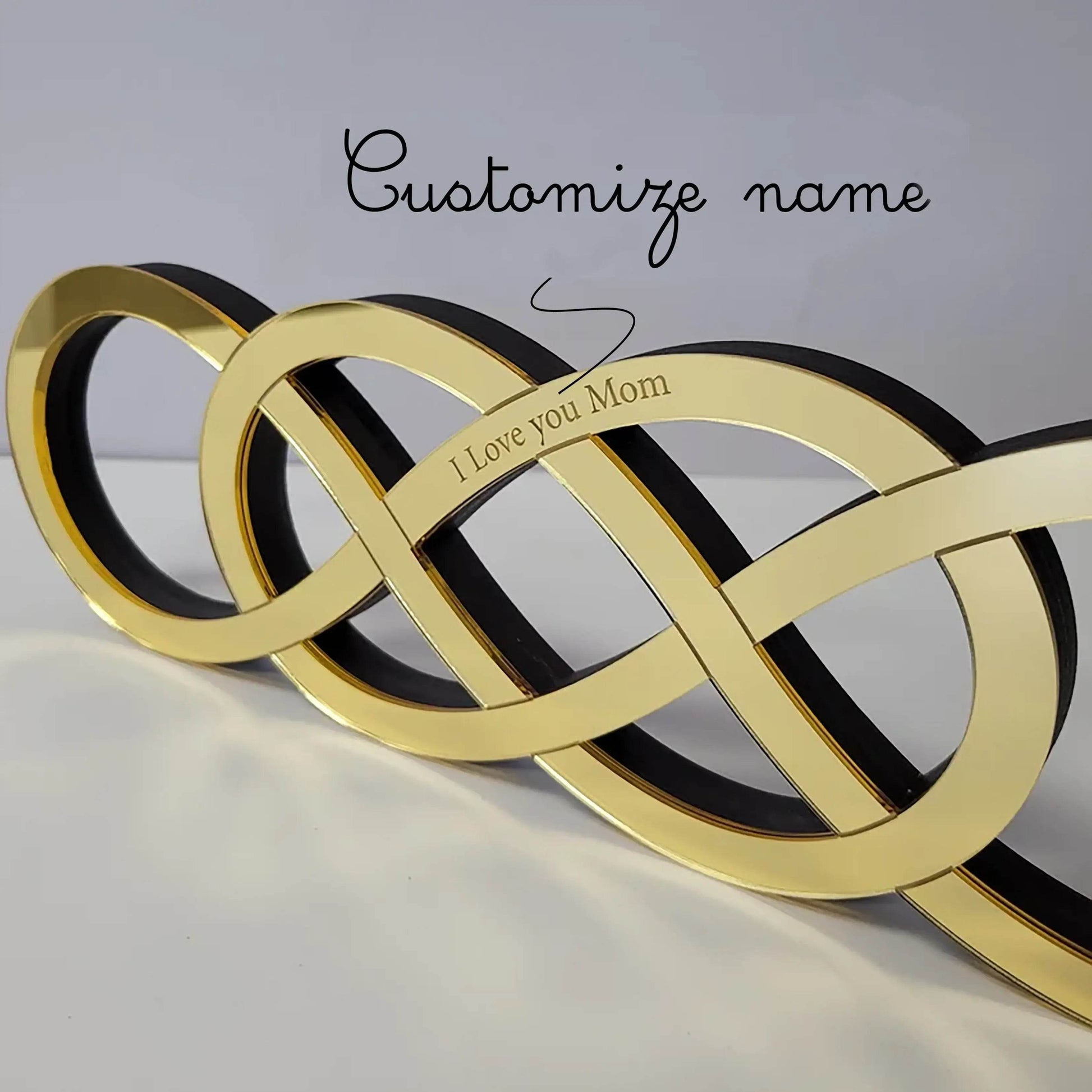 Golden Infinity Sign Gift  Mom  Anniversary, Mother’s Day, Couple |GG007 - GloriousGifts.Pk | Pakistan's 1 Office & Home Decoration Brand