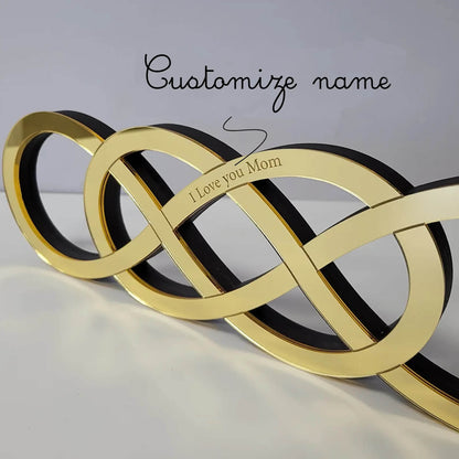 Golden Infinity Sign Gift Mom Anniversary, Mother’s Day, Couple |GG007 - GloriousGifts.Pk | Pakistan's 1 Office & Home Decoration Brand