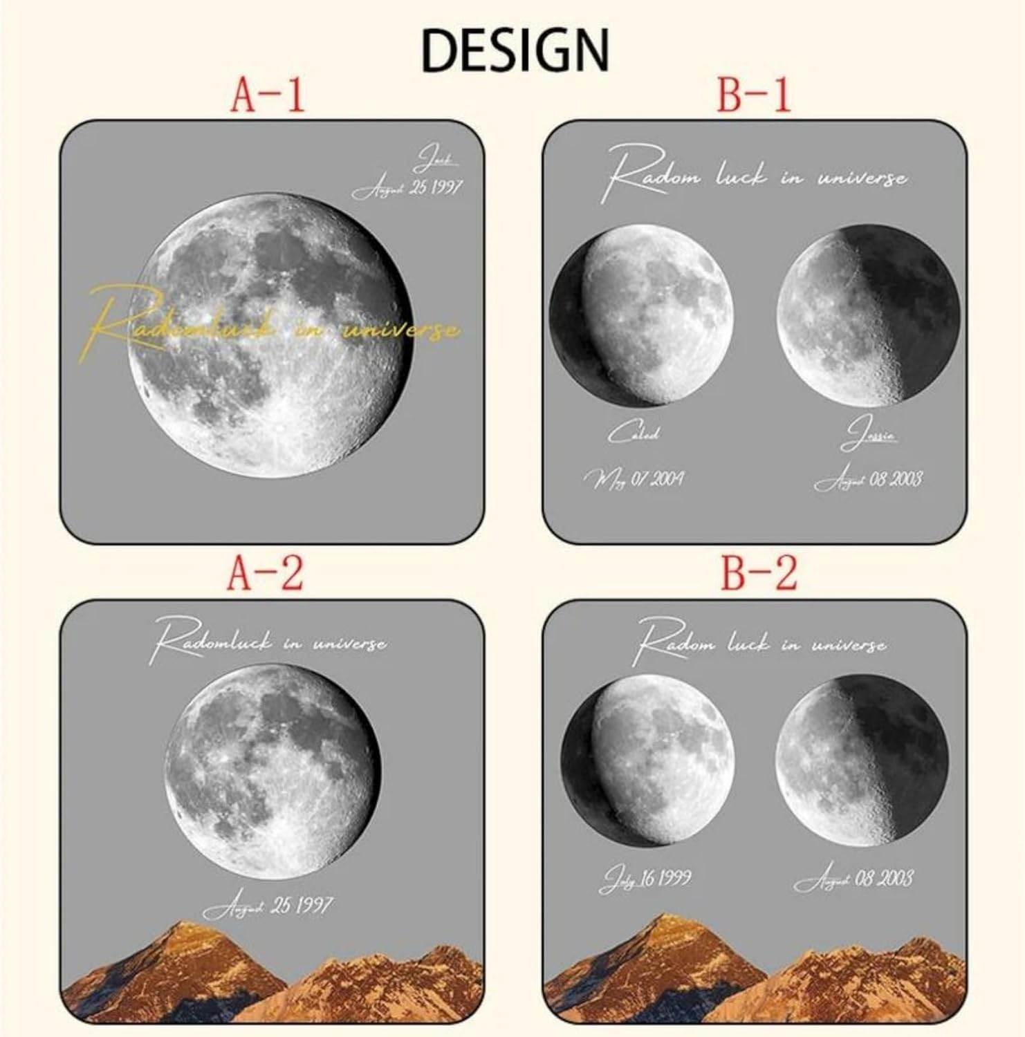 Custom Moon Phase Crystal Lamp Nightlight |GG002 - GloriousGifts.Pk | Pakistan's 1 Office & Home Decoration Brand