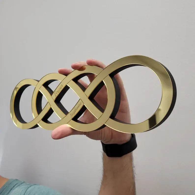 Golden Infinity Sign Gift  Mom  Anniversary, Mother’s Day, Couple |GG007 - GloriousGifts.Pk | Pakistan's 1 Office & Home Decoration Brand