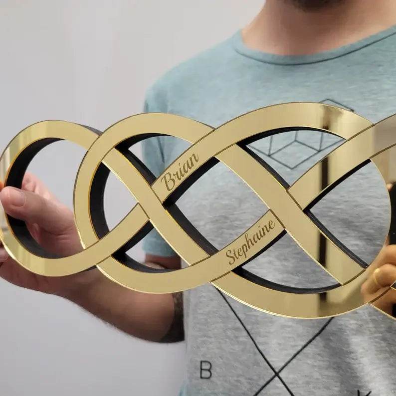 Golden Infinity Sign Gift  Mom  Anniversary, Mother’s Day, Couple |GG007 - GloriousGifts.Pk | Pakistan's 1 Office & Home Decoration Brand