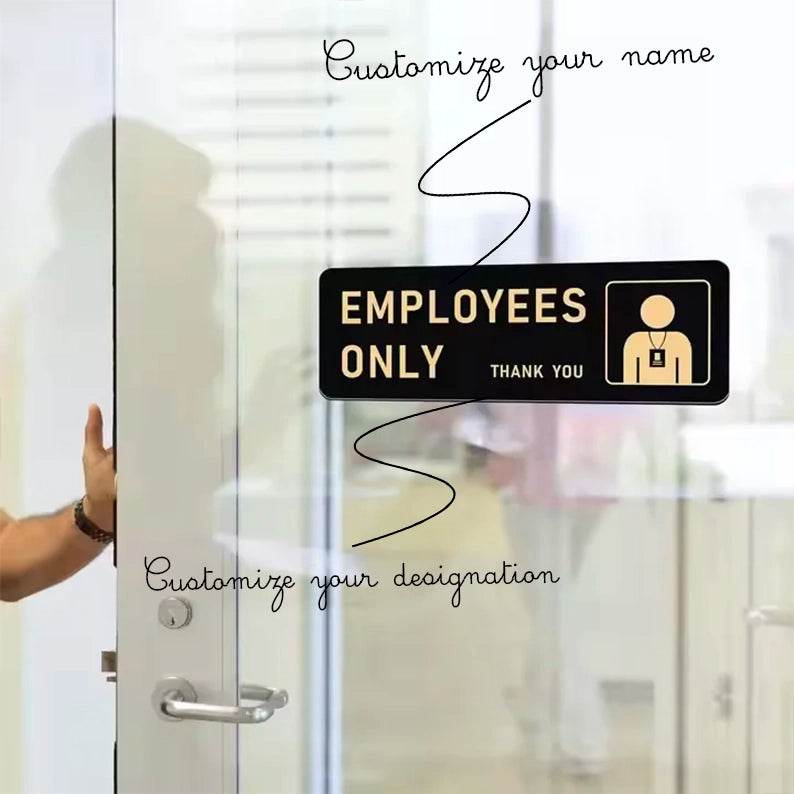 Securun Employees Only Door Sign | GD011 - GloriousGifts.Pk | Pakistan's 1 Office & Home Decoration Brand