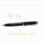 Personalized Shiny Black Metal Pen | GP006 - GloriousGifts.Pk | Pakistan's 1 Office & Home Decoration Brand