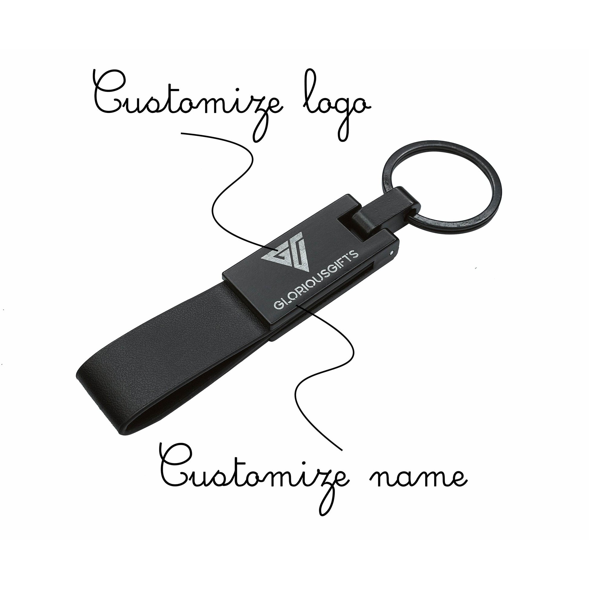 Custom Engraved Leather & Metal Keychain | GX006 - GloriousGifts.Pk | Pakistan's 1 Office & Home Decoration Brand