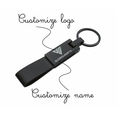 Custom Engraved Leather & Metal Keychain | GX006 - GloriousGifts.Pk | Pakistan's 1 Office & Home Decoration Brand