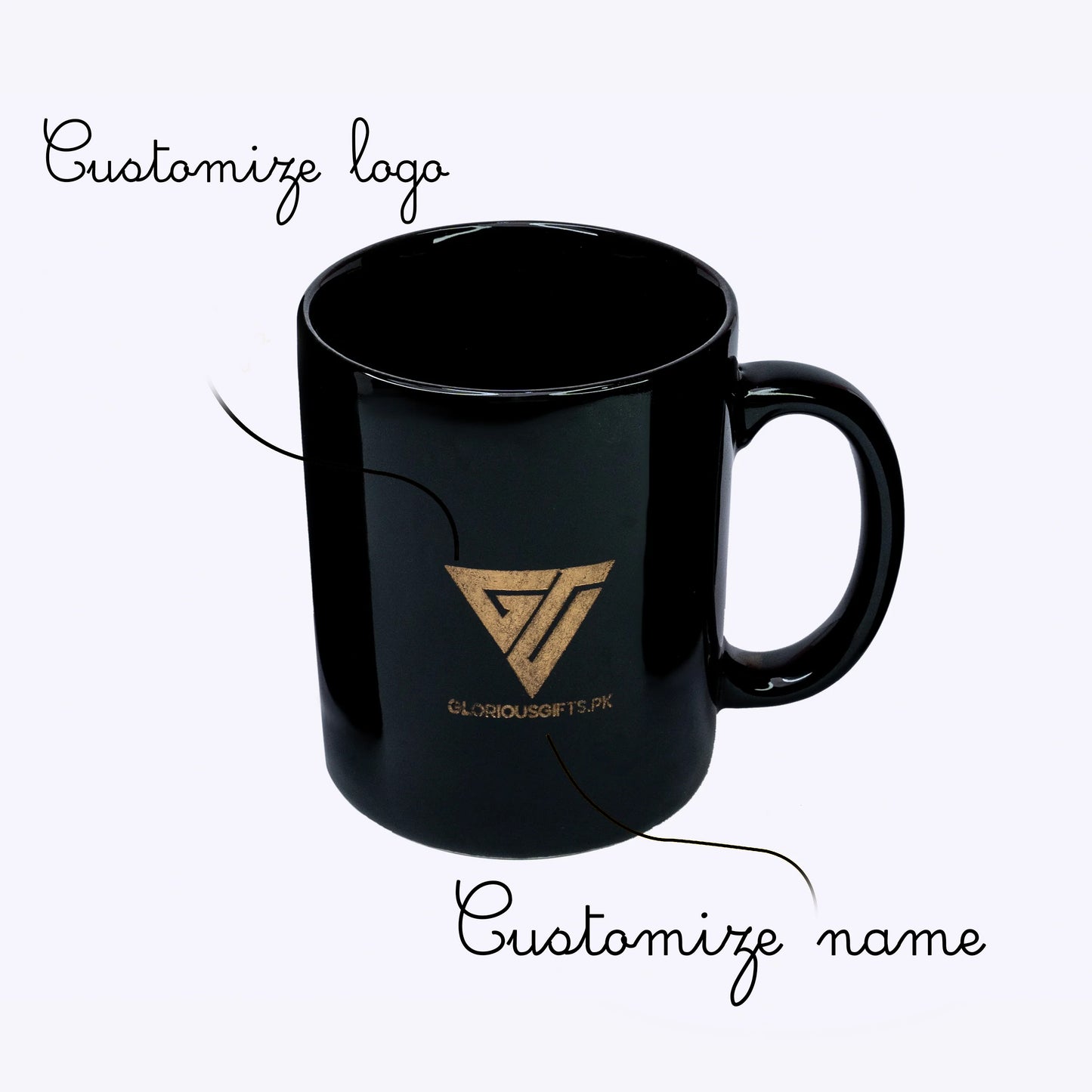 Personalized Black Mug with Name Definition | GX004