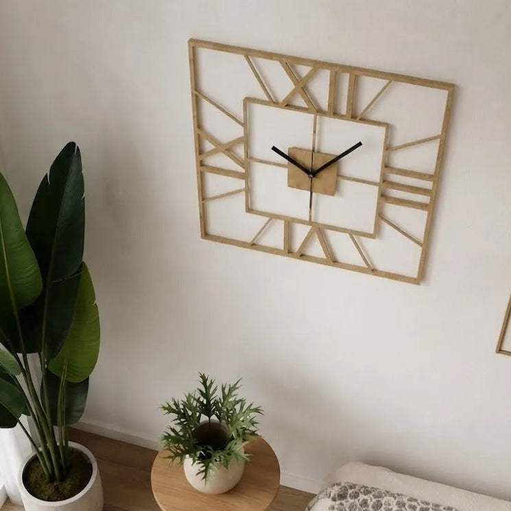 Roman Wooden Clock  Minimalist Home Décor | GC014 - GloriousGifts.Pk | Pakistan's 1 Office & Home Decoration Brand