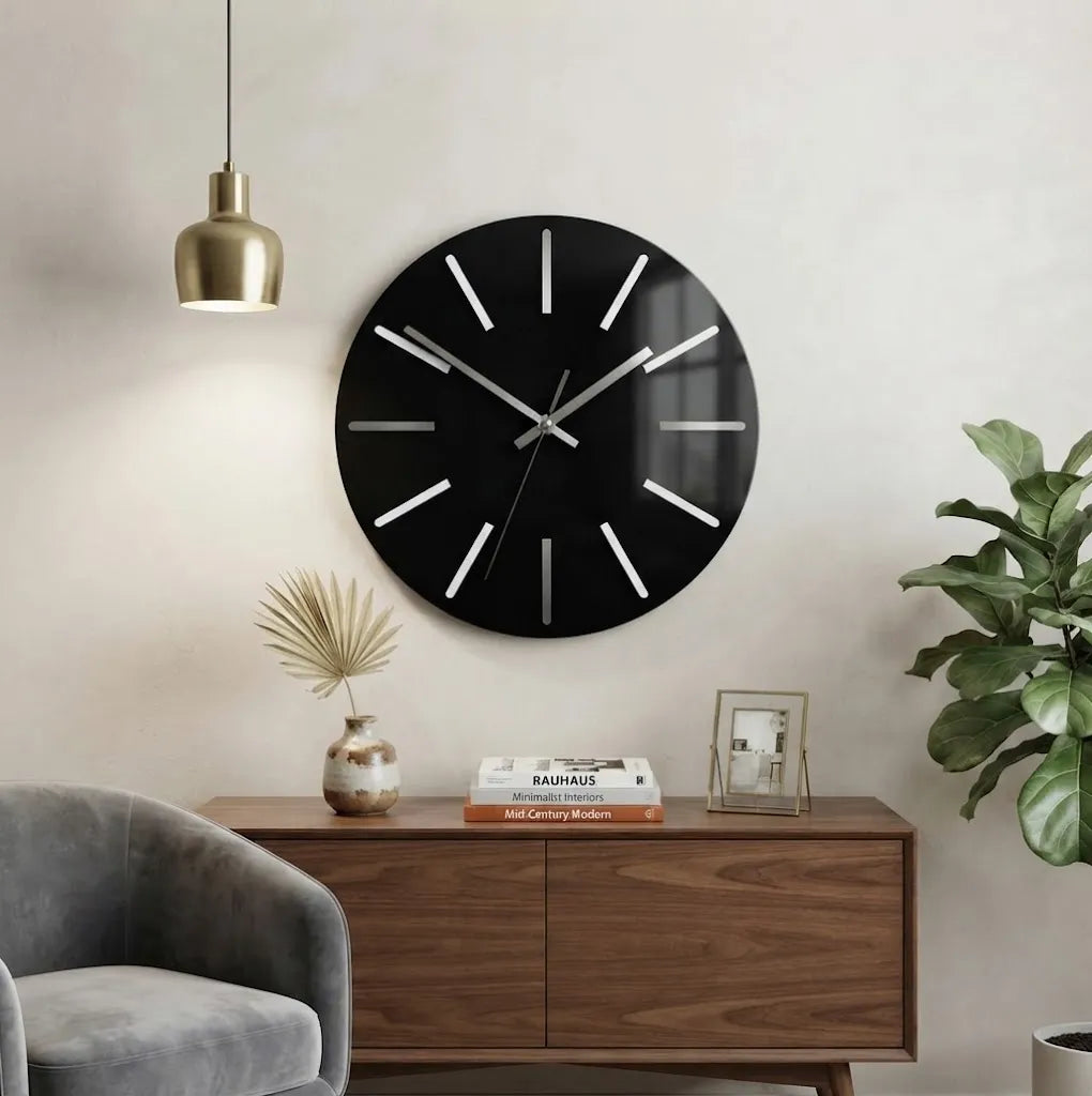 Large wall clock Modus Silent black clock  GC006 - GloriousGifts.Pk | Pakistan's 1 Office & Home Decoration Brand