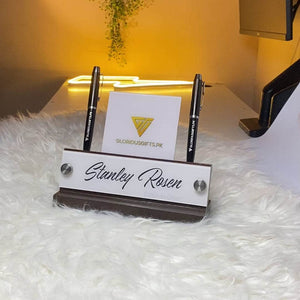 Table Name Plate with Card & Pen Holder | GT010