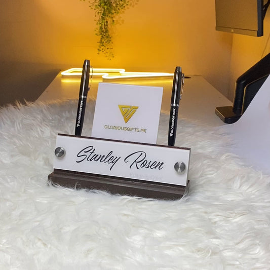 Table Name Plate with Card & Pen Holder | GT010