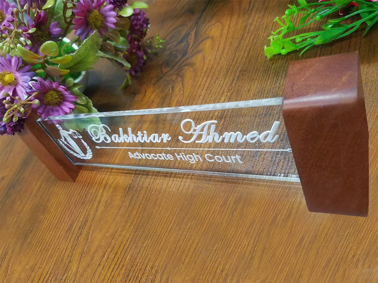 Transparent Acrylic Desk Plate | GT002