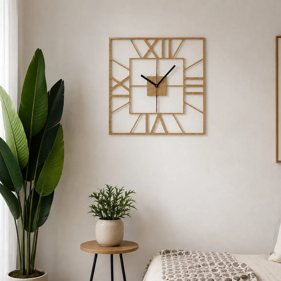 Roman Wooden Clock  Minimalist Home Décor | GC014 - GloriousGifts.Pk | Pakistan's 1 Office & Home Decoration Brand