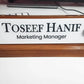 Bronze Desk Name Plate with Card Pen Holder | GT001 - GloriousGifts.Pk | Pakistan's 1 Office & Home Decoration Brand