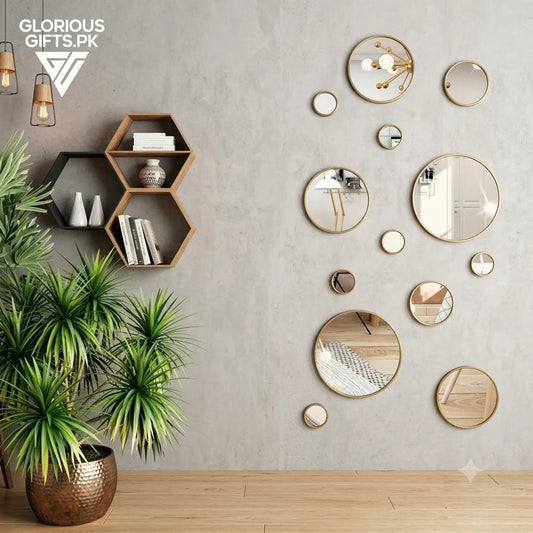 Set of Acrylic Mirror Wall Decals  Decorative Circles |GW013 - GloriousGifts.Pk | Pakistan's 1 Office & Home Decoration Brand