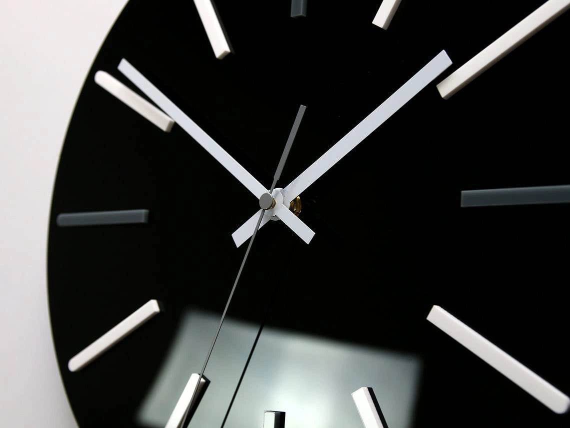 Large wall clock Modus Silent black clock 30cm 11,81 | GC006 - GloriousGifts.Pk | Pakistan's 1 Office & Home Decoration Brand