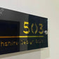 Matte Black & Silver Mirror Name Plate | GN008 - GloriousGifts.Pk | Pakistan's 1 Office & Home Decoration Brand