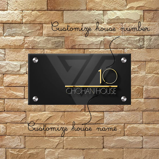 Modern Acrylic House Plaque | GN004
