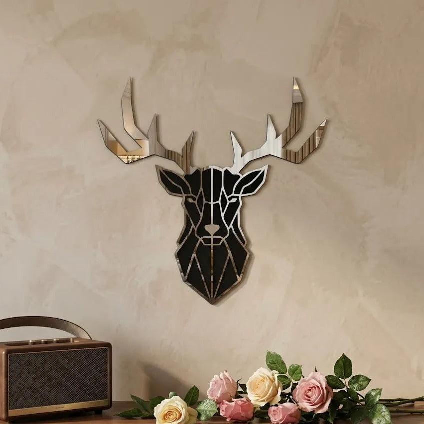 Deer Head Acrylic Mirror Wall Décor | GW010 - GloriousGifts.Pk | Pakistan's 1 Office & Home Decoration Brand