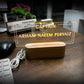 Custom Acrylic Desk Sign with USB Light | GT006 - GloriousGifts.Pk | Pakistan's 1 Office & Home Decoration Brand