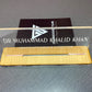 Custom Acrylic Desk Plate with Wood Base | GT003