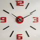 Large Black & Mirror Wall Clock Silver Accents | GC020 - GloriousGifts.Pk | Pakistan's 1 Office & Home Decoration Brand