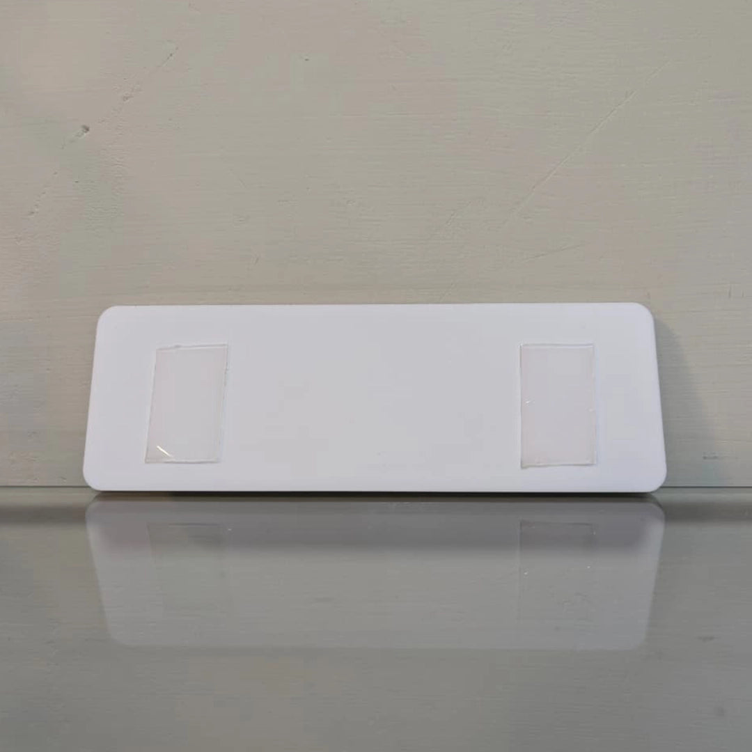 Premium Milky White & Shiny Gray Custom Door Name Plate GD017